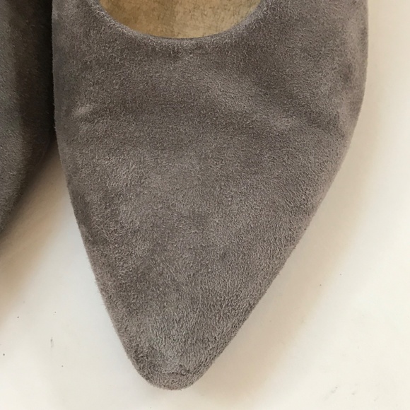SEYCHELLES Chunky Heel Suede Pointed Toe Heels Gray Women’s Size 9 - Picture 8 of 16